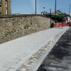 New paving outside the Monkwearmouth Museum.