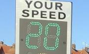 Smiley speed sign Smiley speed sign
