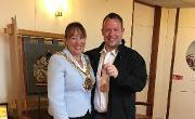 23 April 2019 - I held a reception for the Australian Commonwealth Games athletes. I am pictured here with lawn bowler David Bolt who made his Commonwealth Games debut on the Gold Coast and won a bronze medal in the men's fours.