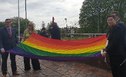 17 May 2019 (a) - I raised the rainbow flag for IDAHOBiT celebration event.