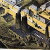 Lambert’s 1860’s lithograph showing Sunderland Flint Glass Works and excavation area in foreground, view looking south-west