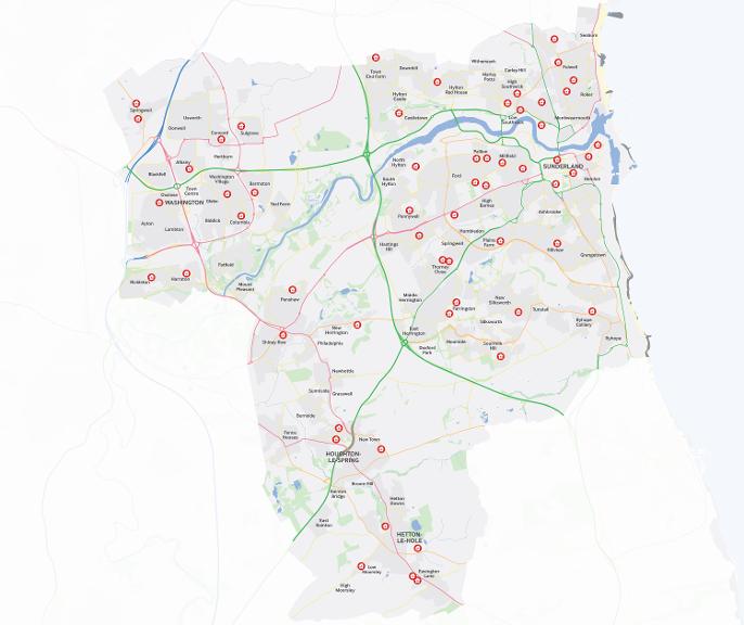 Warm spaces map Warm spaces map