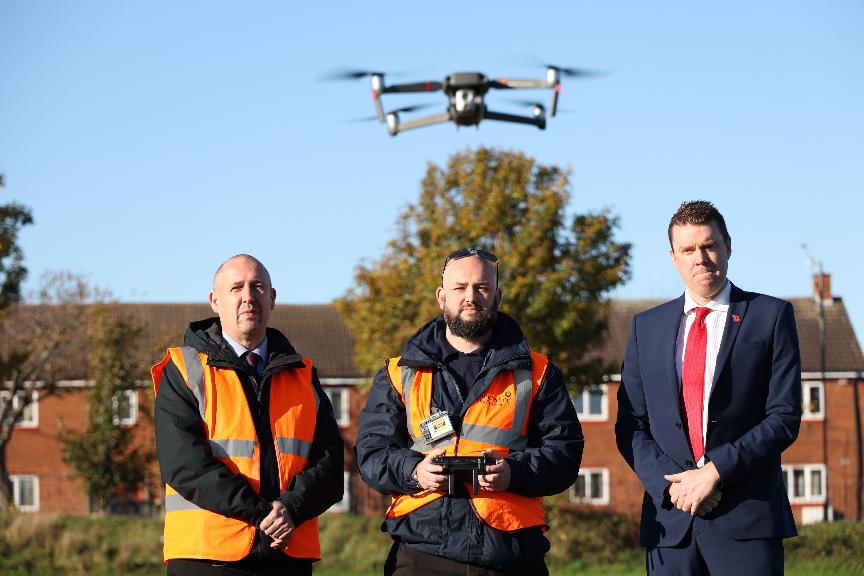 Drones used to keep people safe in the run up to bonfire night Drones used to keep people safe in the run up to bonfire night