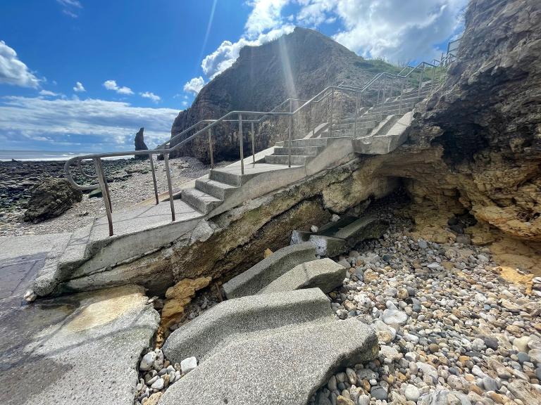 Ryhope beach steps Ryhope beach steps