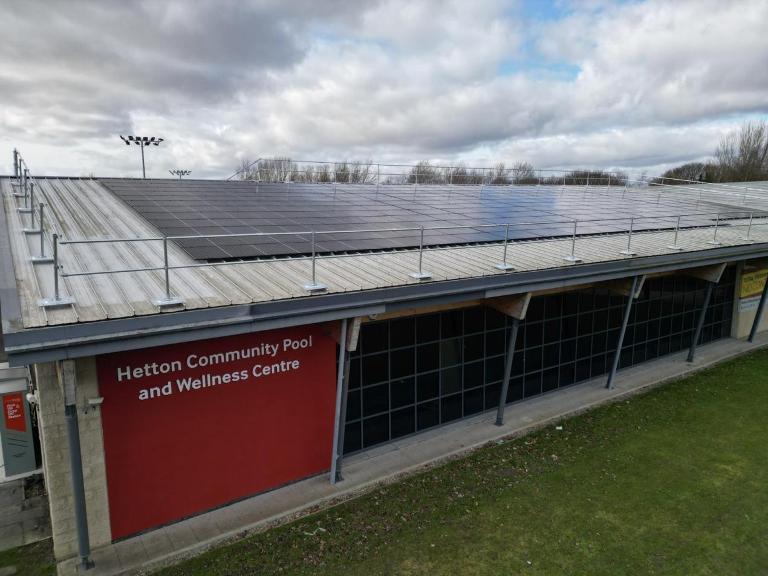 Hetton Pool and Wellness Centre Solar Panels