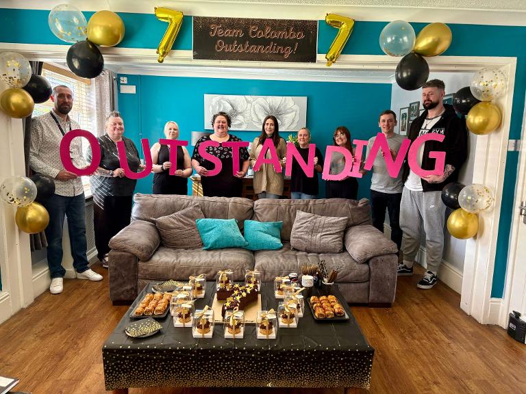 Colombo Road children's home - staff celebrating 7th outstanding Ofsted in a row