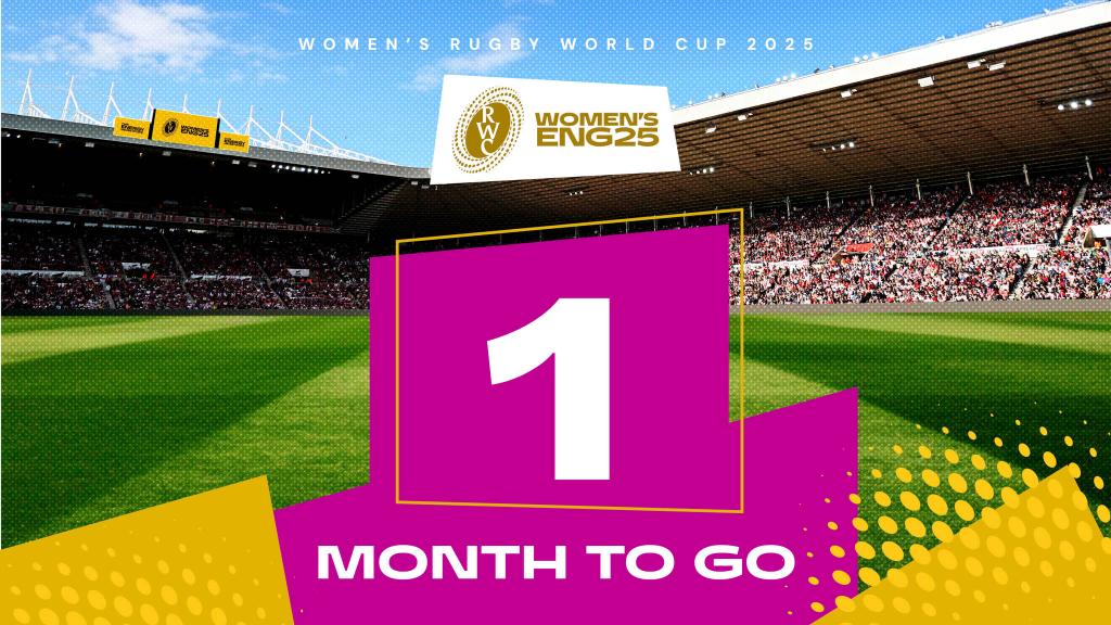 Rugby World Cup - one month to go Rugby World Cup - one month to go graphic