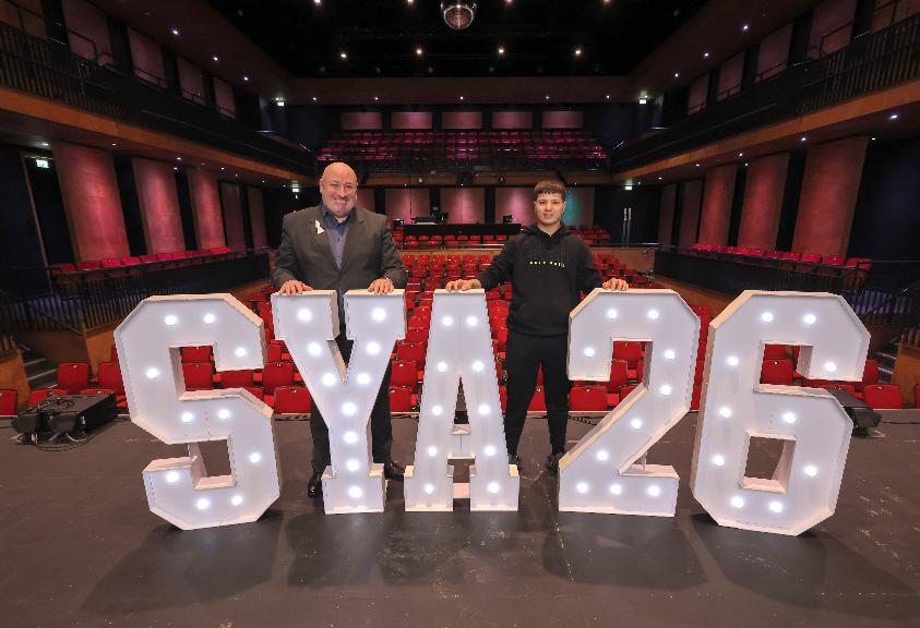 Sunderland Young Achievers' Awards 2026 - 2025 winner Leon O'Connor Ahmadi and Simon Marshall